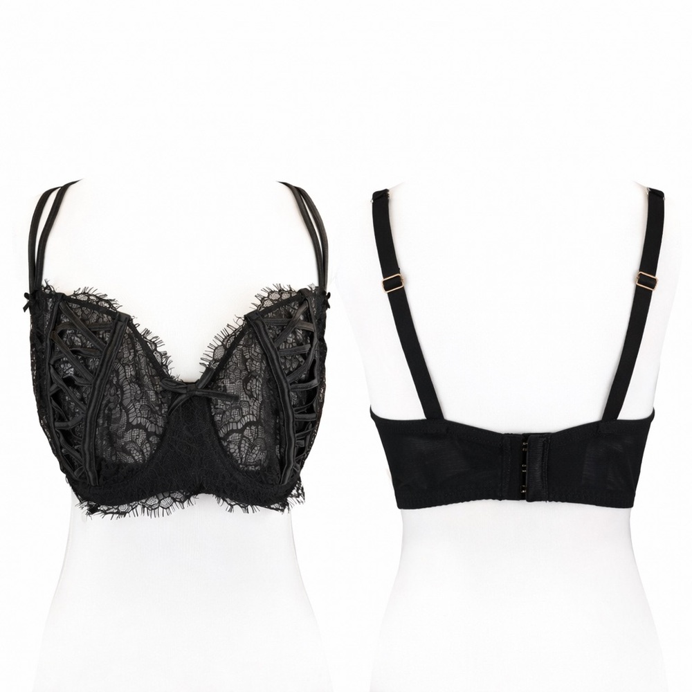 Victoria’s Secret Dream Angels Black Lace Underwire Bra 36DD Unpadded NEW
